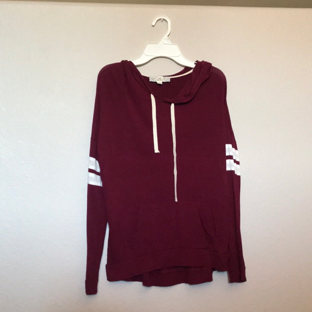 Pink Republic maroon pullover hoodie